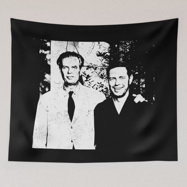 Item preview, Alan Watts and Aldous Huxley | Philosophical Visionaries and Psychedelic Pioneers | Vintage High-Contrast Art designed and sold by Mystikos Art.
