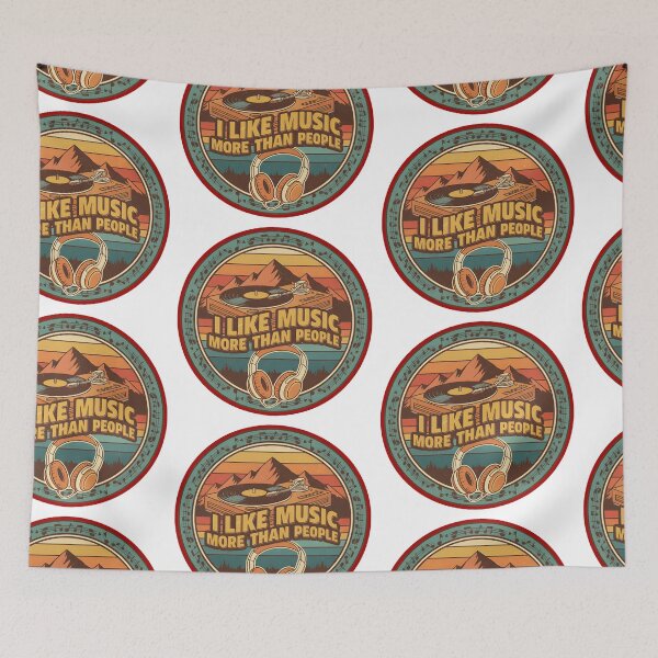 Item preview, I like music more than people  designed and sold by Gnfree.