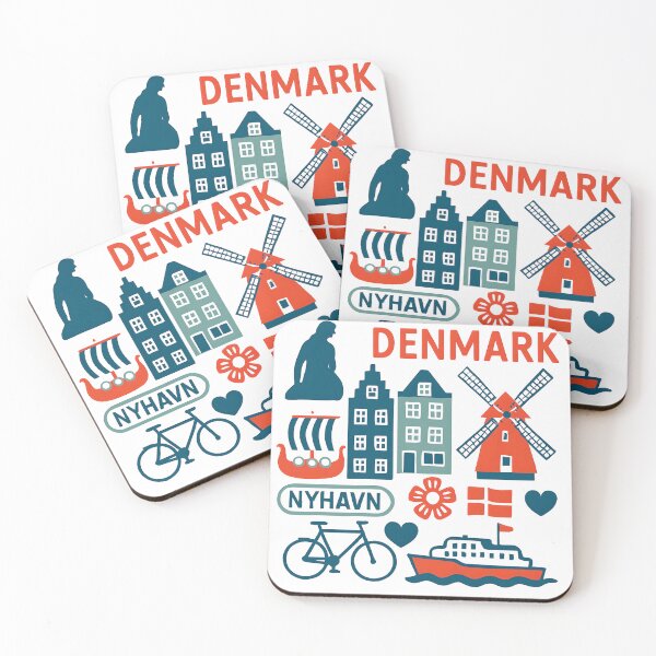 Item preview, Colorful Denmark Travel Icons designed and sold by Gaby112703.