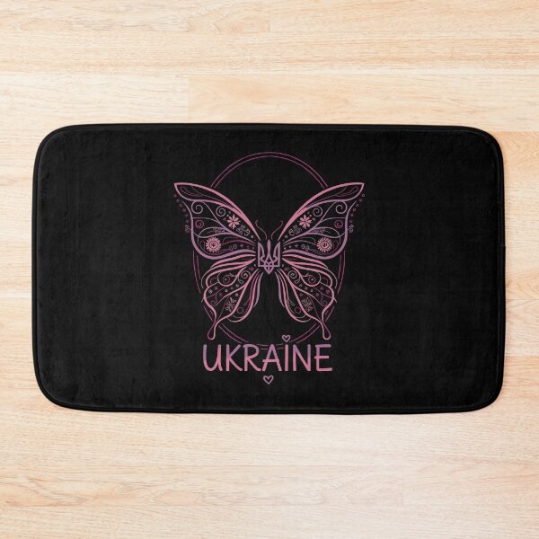 Item preview, Stylized Ukraine Butterfly with Trident and Floral Motifs designed and sold by RGShirtWorks.