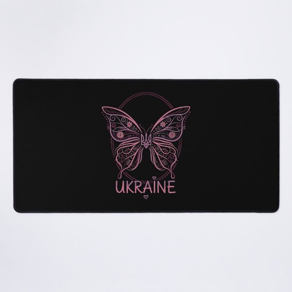 Item preview, Stylized Ukraine Butterfly with Trident and Floral Motifs designed and sold by RGShirtWorks.