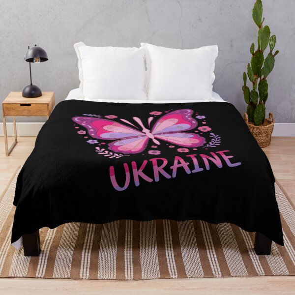 Item preview, Vibrant Butterfly with Ukraine Text Illustration designed and sold by RGShirtWorks.