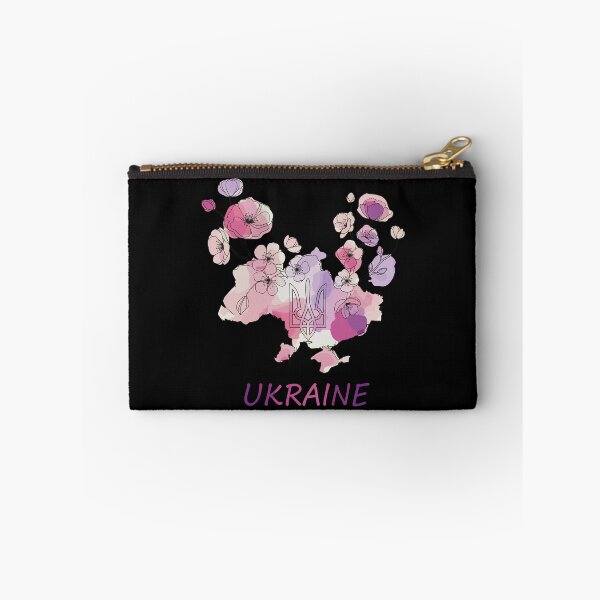 Item preview, Floral Ukraine Map with Tryzub on Transparent Background designed and sold by RGShirtWorks.