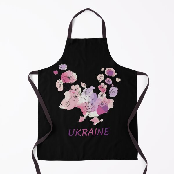 Item preview, Floral Ukraine Map with Tryzub on Transparent Background designed and sold by RGShirtWorks.