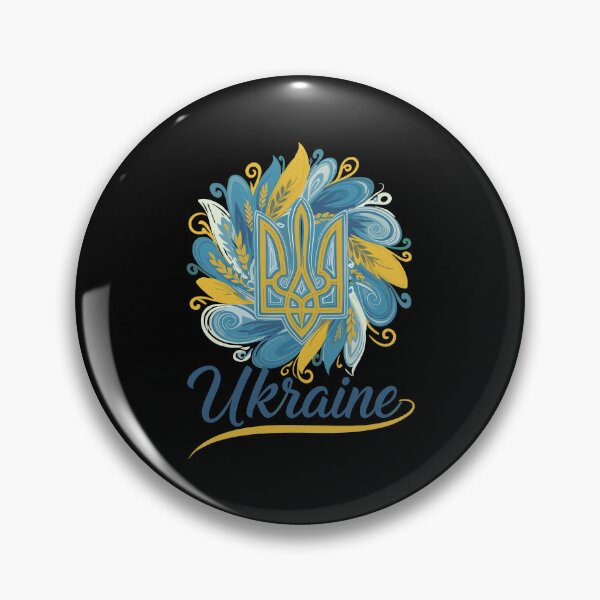 Item preview, Stylized Ukrainian Trident with Floral Design and Typography designed and sold by RGShirtWorks.