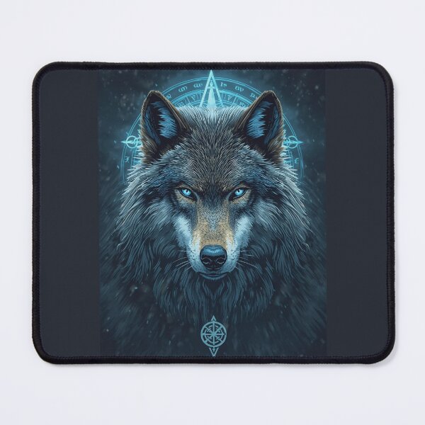 Item preview, Viking Spirit Wolf — Norse Compass Vegvisir Wild Nordic Art designed and sold by Mythic Tide.