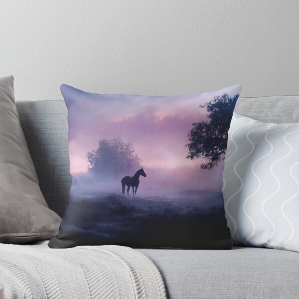 Item preview, A lone Appaloosa horse standing in a misty field at twilight Horses in Motion designed and sold by CDC40.