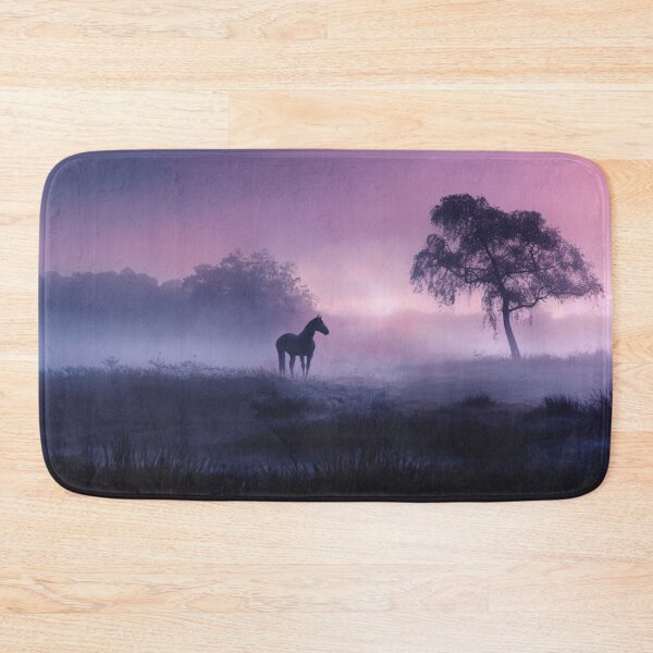 Item preview, A lone Appaloosa horse standing in a misty field at twilight Horses in Motion designed and sold by CDC40.