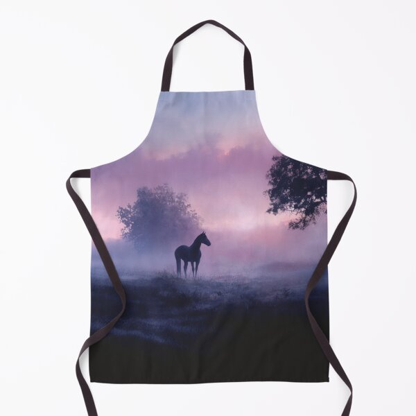 Item preview, A lone Appaloosa horse standing in a misty field at twilight Horses in Motion designed and sold by CDC40.