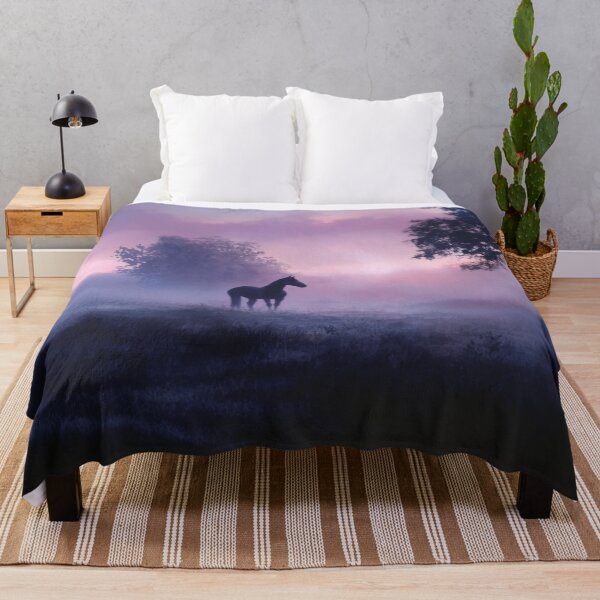 Item preview, A lone Appaloosa horse standing in a misty field at twilight Horses in Motion designed and sold by CDC40.