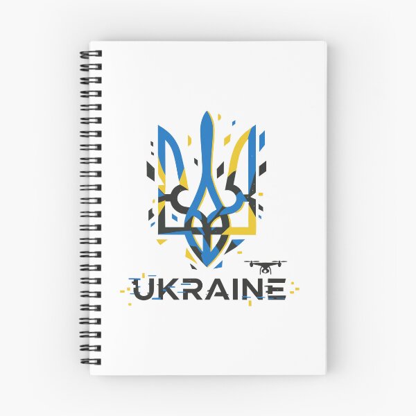 Item preview, Resilient Ukraine: Tryzub, Drone, and Flag Colors designed and sold by RGShirtWorks.