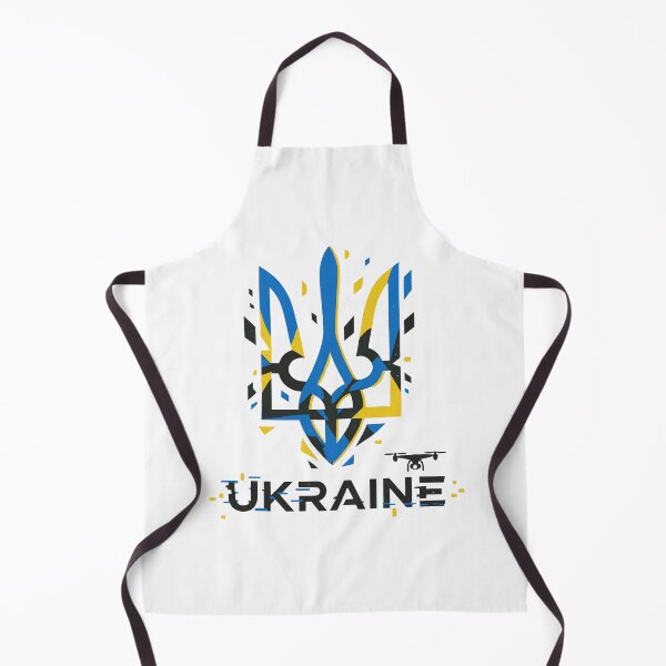 Item preview, Resilient Ukraine: Tryzub, Drone, and Flag Colors designed and sold by RGShirtWorks.