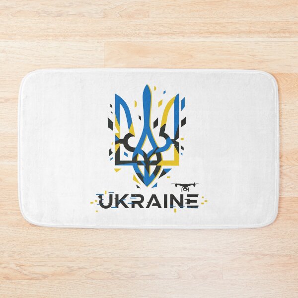 Item preview, Resilient Ukraine: Tryzub, Drone, and Flag Colors designed and sold by RGShirtWorks.