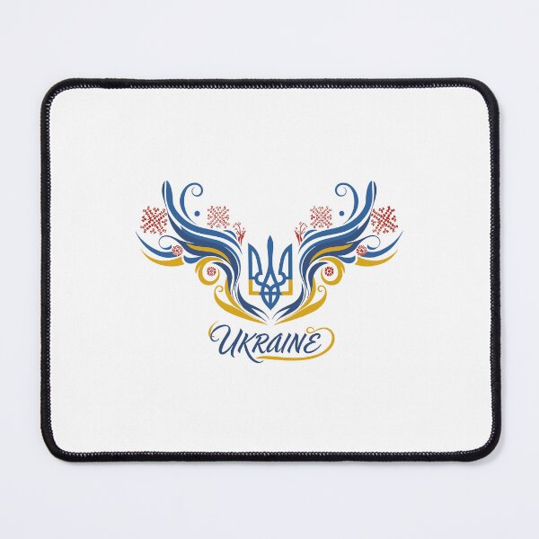 Item preview, Ukrainian Tryzub Emblem with Folk Art Ornaments designed and sold by RGShirtWorks.
