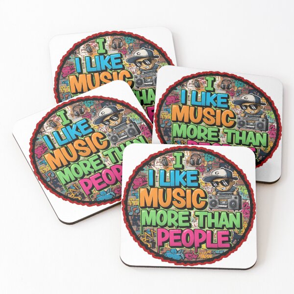 Item preview, I like music more than people  designed and sold by Gnfree.
