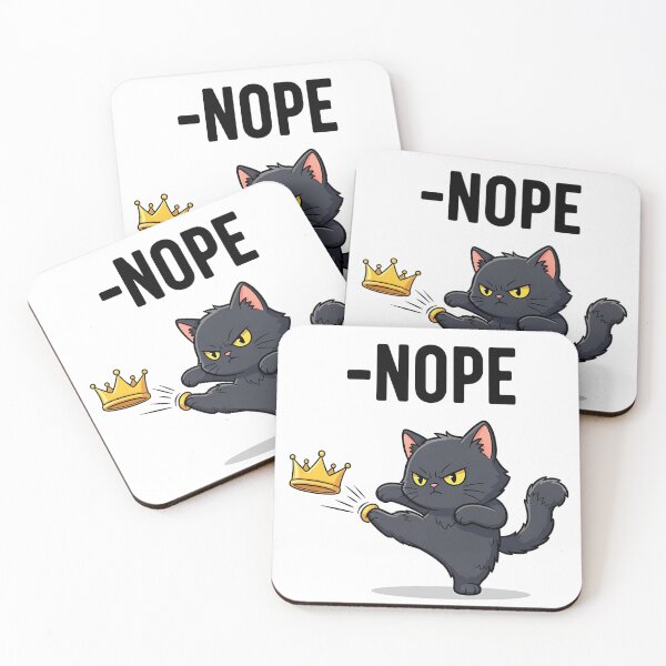 Item preview, Funny Political Meme - Nope Cat - No Kings Black Cat designed and sold by Jaanussar.