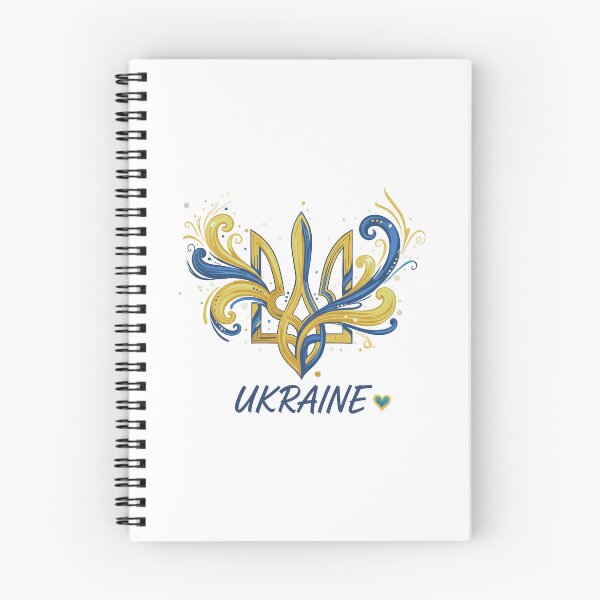 Item preview, Stylized Ukrainian Tryzub with Flowing Blue and Yellow Design designed and sold by RGShirtWorks.