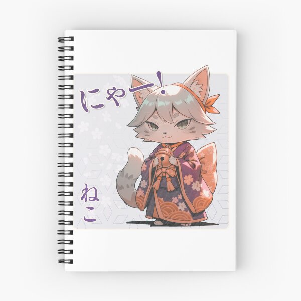 Item preview, Cute Japanese Fox Cat Kimono Anime Kawaii - Neko Nyaa Traditional Japanese Art Design designed and sold by gringoods.