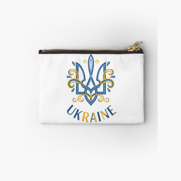 Item preview, Stylized Ukrainian Tryzub Emblem with UKRAINE Text designed and sold by RGShirtWorks.
