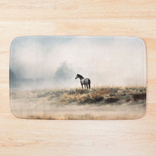 Item preview, A lone Appaloosa horse standing in a misty field at twilight Horses in Motion designed and sold by CDC40.