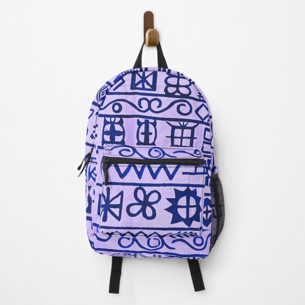 Item preview, Handpainted Stylised Adinkra symbols Ivory Coast & Ghana - Purple & Navy designed and sold by TamiahDesigns.