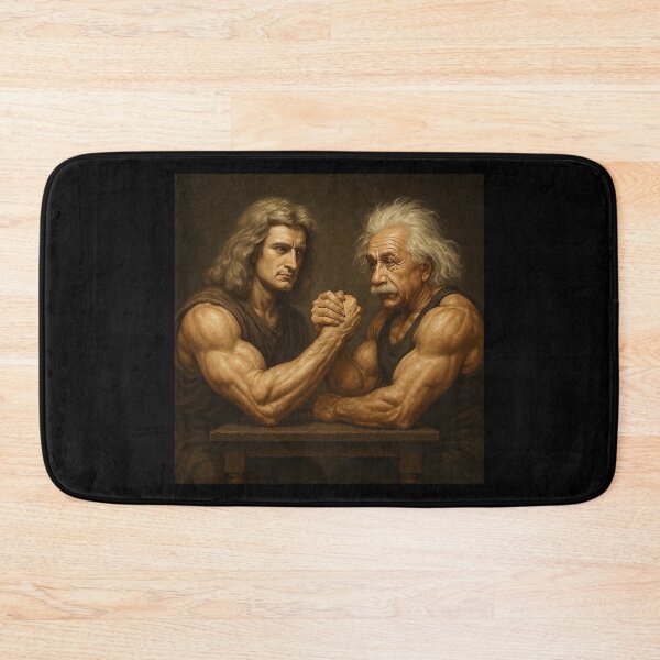 Item preview, Newton vs Einstein Arm Wrestling Epic Battle Painting designed and sold by HoopeStylee.