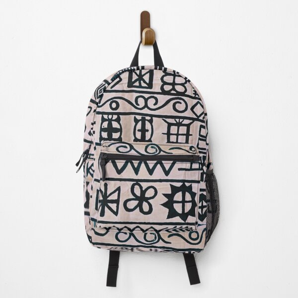 Item preview, Handpainted Stylised Adinkra symbols Ivory Coast & Ghana - Beige & Black designed and sold by TamiahDesigns.