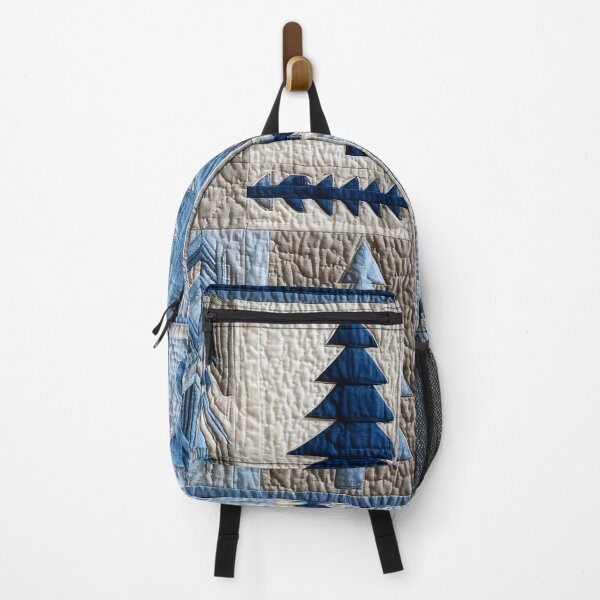 Item preview, Deer Patchwork - Abstract Blue grey Woodland designed and sold by scicilysimonee.