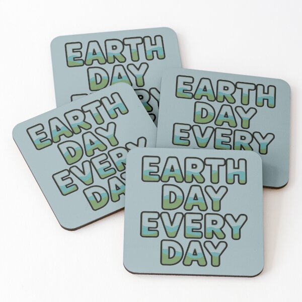 Item preview, Earth Day Every Day – Ecological Phat Outline Typography designed and sold by mawitn.