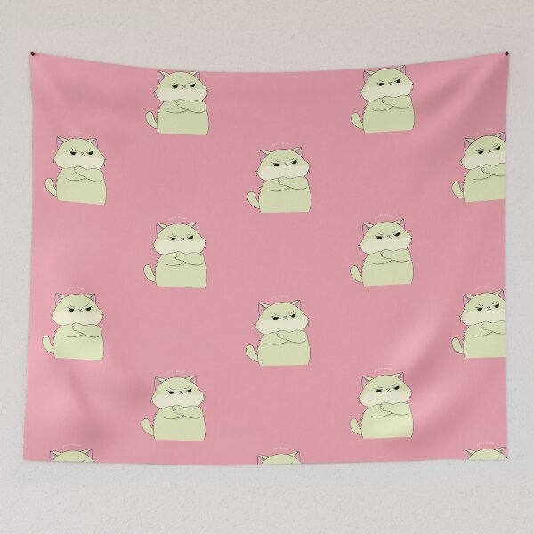 Item preview, Super Fluffy gmad cat Pastel Pink Love Vibe designed and sold by AIObyisabele.