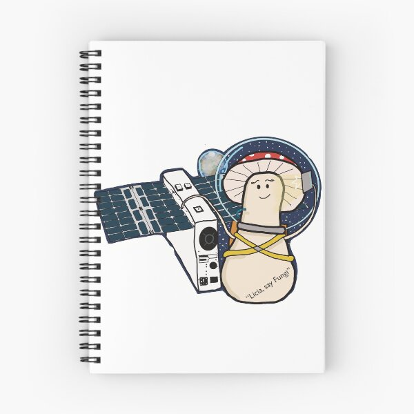 Item preview, AstroFungi selfie with Licia, the cube satellite - sticker version designed and sold by CosmicFunGirl.