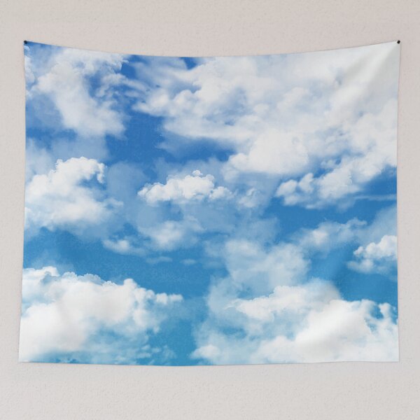 Item preview, Vibrant Blue Sky Fluffy Clouds designed and sold by Streetwear Clothing | Fit Life.