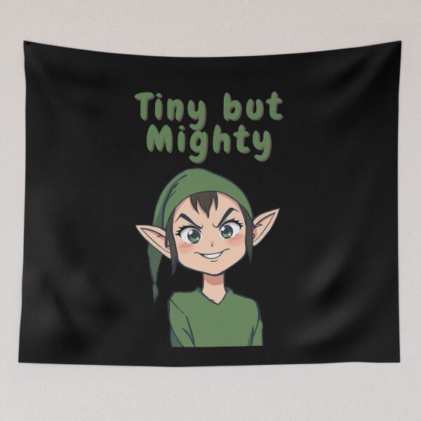 Item preview, Tiny but Mighty – Funny Anime Elf Power designed and sold by Design_Your_Day.