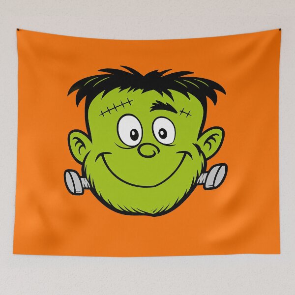 Item preview, Funny Cartoon Frankenstein Face – Cute Halloween Monster Design 4 kids designed and sold by averagejoekster.
