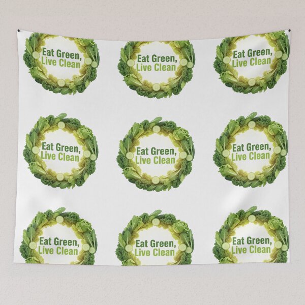 Item preview, Eat Green, Live Clean – Eco Friendly Vegan Sticker designed and sold by Scorpio Art.
