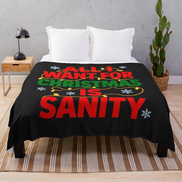Item preview, All I Want For Christmas Is Sanity : Holiday Political Typography designed and sold by elynne9.