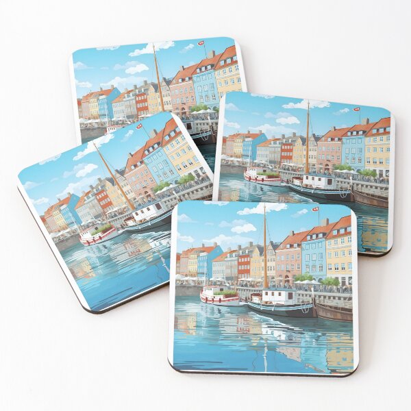 Item preview, Copenhagen Denmark Nyhavn Canal Colorful Houses designed and sold by LaFabricaArt.