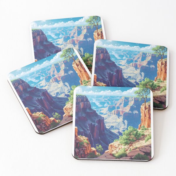Item preview, Grand Canyon Anime Travel Poster, Arizona Scenic View, Retro Art (59 Characters) designed and sold by LaFabricaArt.