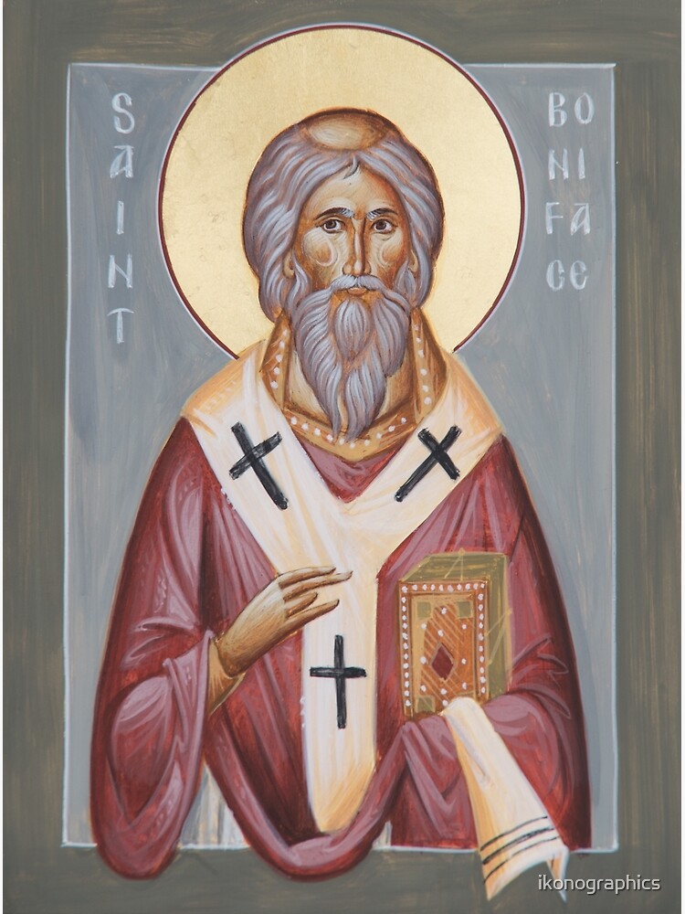 "St Boniface of Germany" Poster for Sale by ikonographics Redbubble
