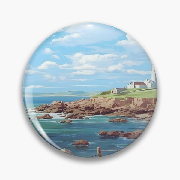 Item preview, Isle of Islay Lighthouse Vintage Scottish Travel Poster Art designed and sold by LaFabricaArt.