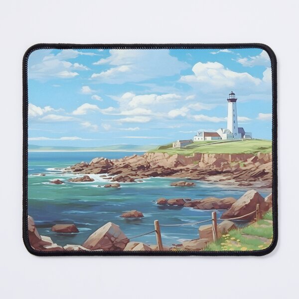 Item preview, Isle of Islay Lighthouse Vintage Scottish Travel Poster Art designed and sold by LaFabricaArt.
