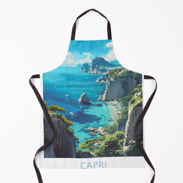 Item preview, Capri Faraglioni Rocks Turquoise Italian Coastal Art designed and sold by LaFabricaArt.