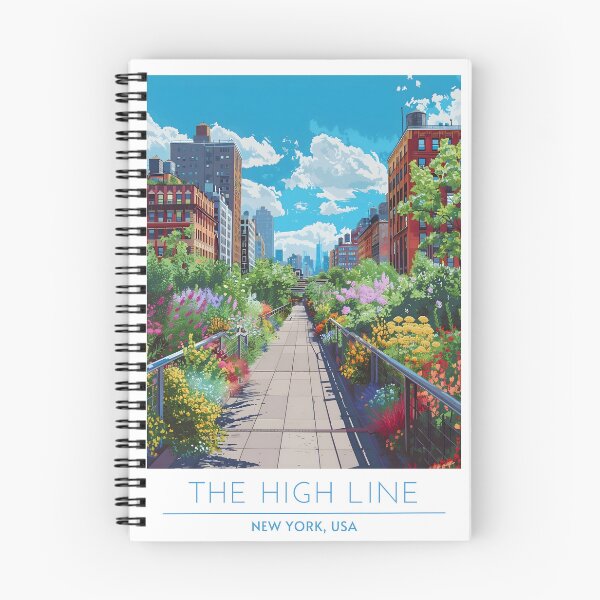 Item preview, High Line Park NYC Urban Garden Vintage Poster designed and sold by LaFabricaArt.