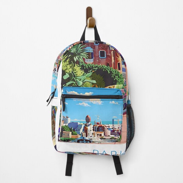 Item preview, Park Güell Gaudí Barcelona Mosaic Vintage Poster designed and sold by LaFabricaArt.
