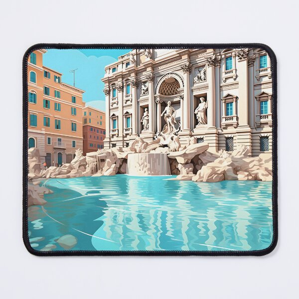 Item preview, Trevi Fountain Rome Baroque Travel Poster Art designed and sold by LaFabricaArt.