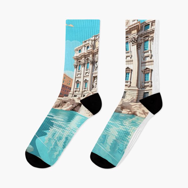 Item preview, Trevi Fountain Rome Baroque Travel Poster Art designed and sold by LaFabricaArt.