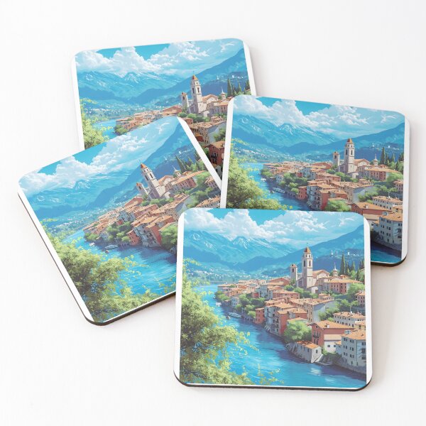 Item preview, Bassano del Grappa River Brenta Vintage Alps designed and sold by LaFabricaArt.