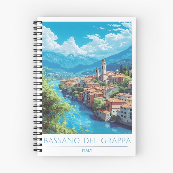 Item preview, Bassano del Grappa River Brenta Vintage Alps designed and sold by LaFabricaArt.