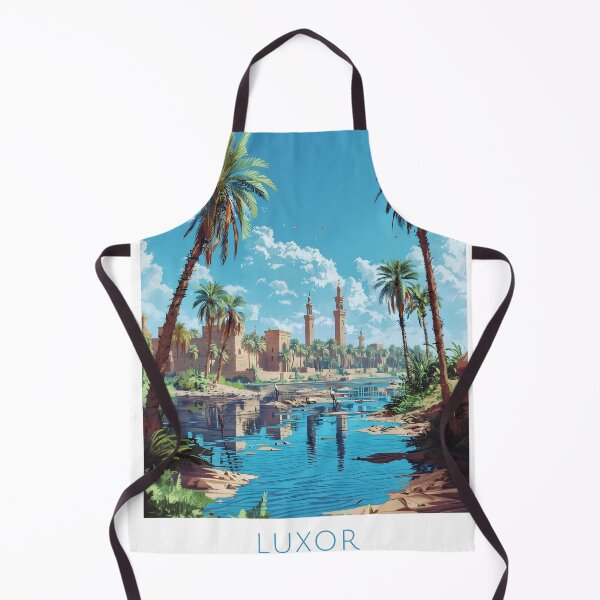 Item preview, Luxor Egypt Nile River Oasis Vintage Poster designed and sold by LaFabricaArt.