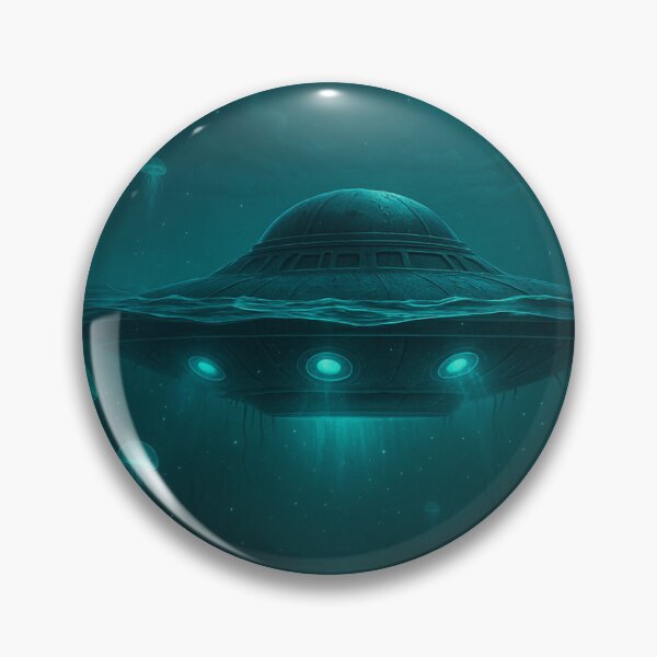 Item preview, Bioluminescent UFO Beneath the Waves designed and sold by ArtFlow1.